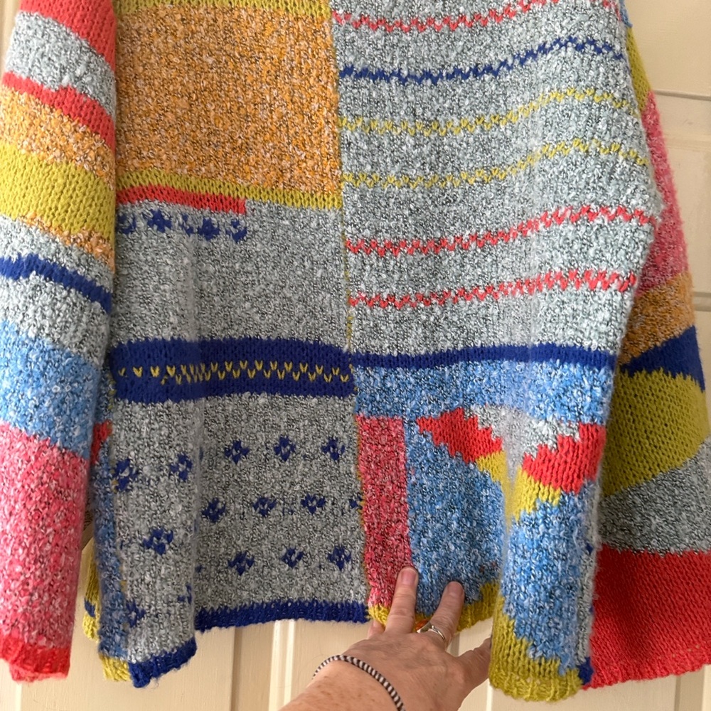 Aratta Silent Journey Multicolor Patchwork Oh-so-soft Knit Sweater - Picture 16 of 16